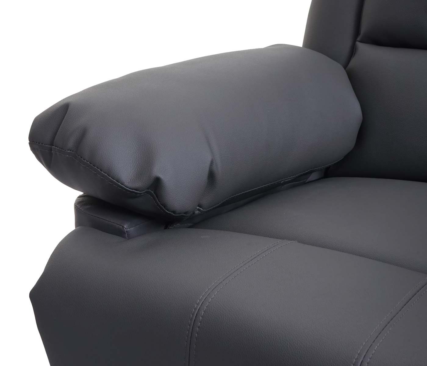 Cosmo Casa - TV-Fauteuil - Ligfunctie - Leer & Kunstleer - Grijs - 101×87×100 cm