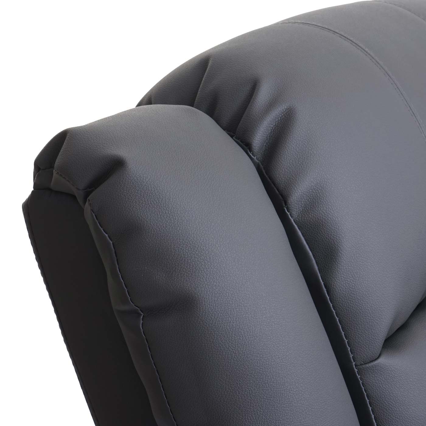 Cosmo Casa - TV-Fauteuil - Ligfunctie - Leer & Kunstleer - Grijs - 101×87×100 cm