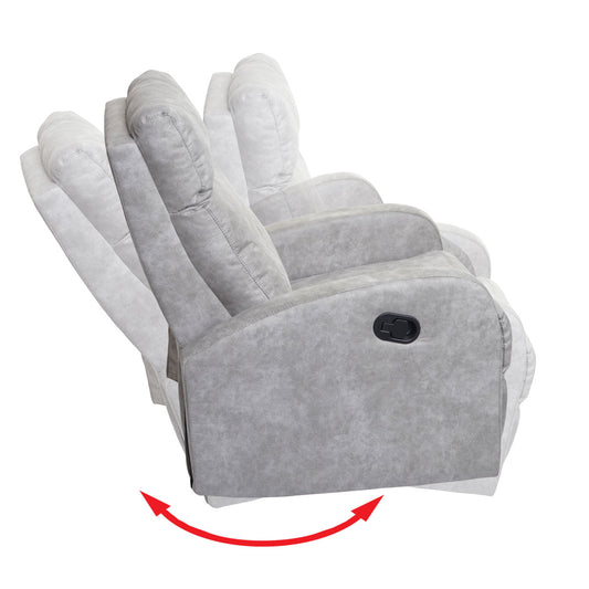 Cosmo Casa - Premium TV-Fauteuil - Schommelfunctie - Textiel - Lichtgrijs