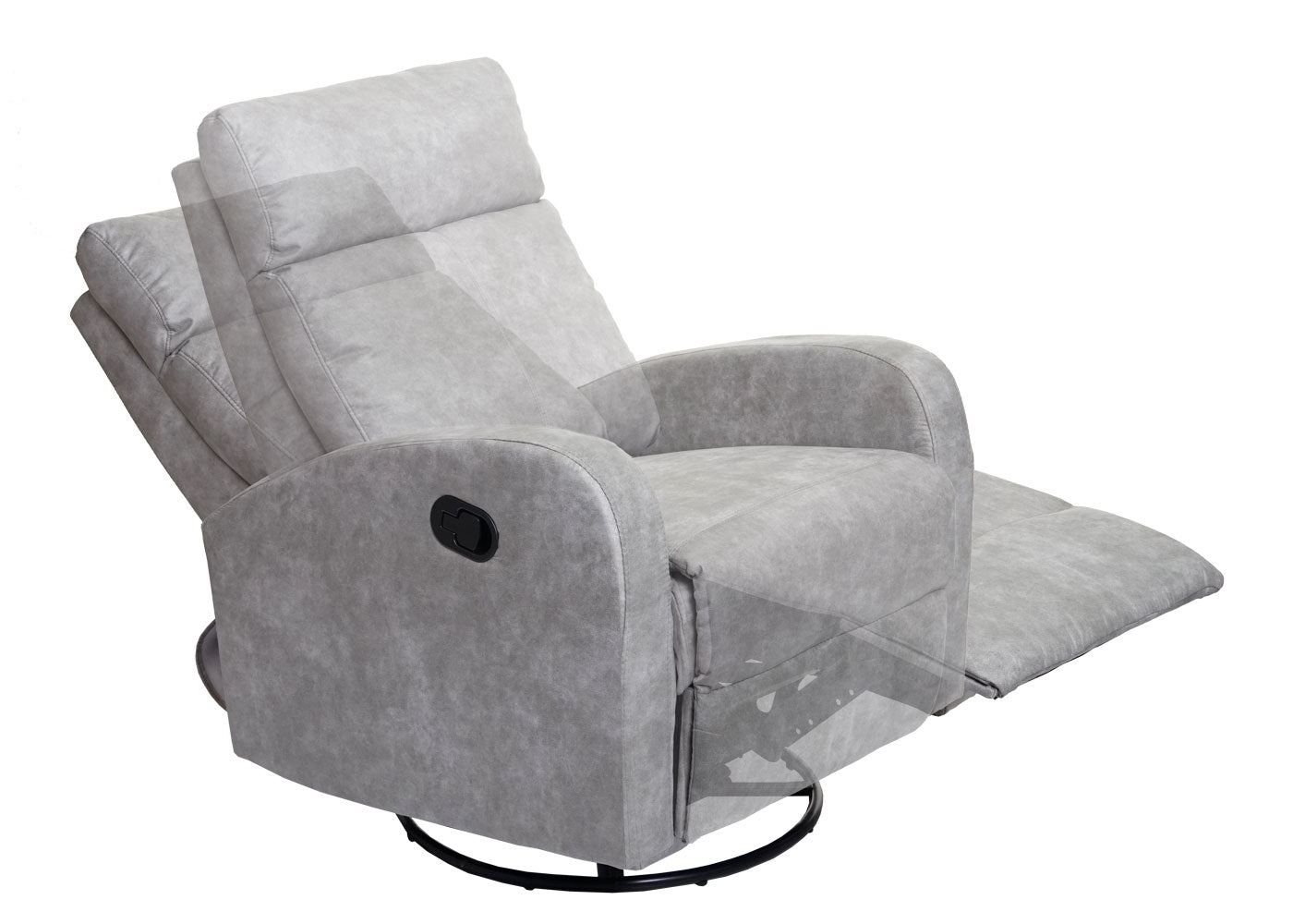 Cosmo Casa - Premium TV-Fauteuil - Schommelfunctie - Textiel - Lichtgrijs