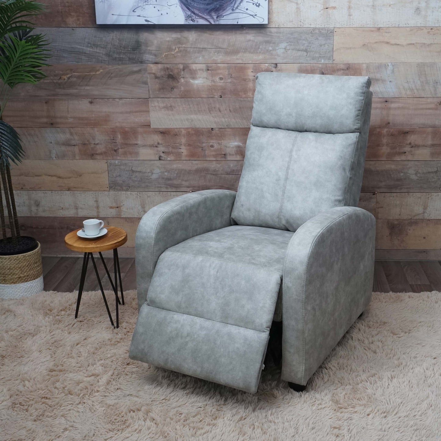 Cosmo Casa - TV-Fauteuil - Verstelbaar - Textiel - Lichtgrijs