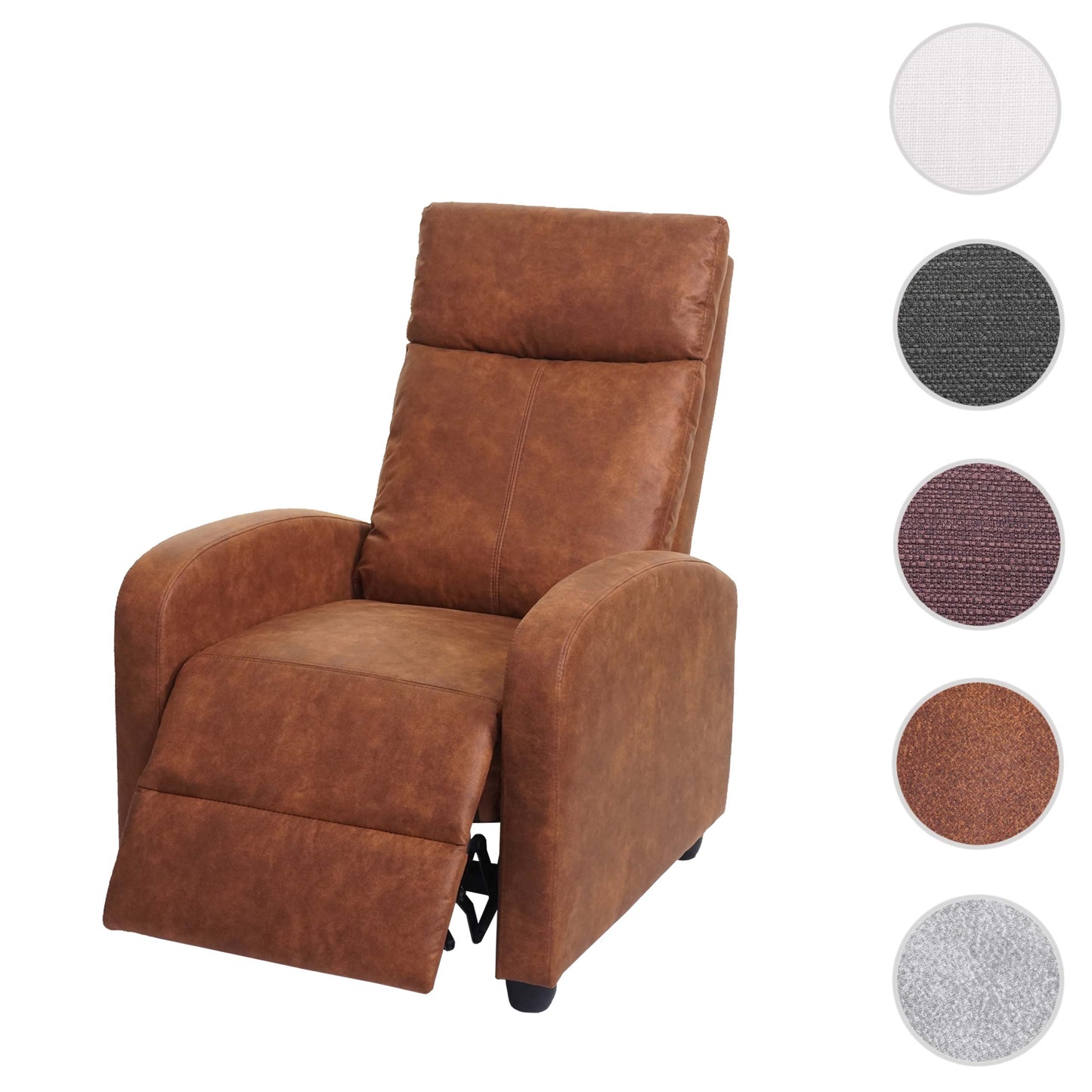 Cosmo Casa - Tv-fauteuil - Verstelbaar - Textiel - Vintage suède
