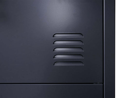 Cosmo Casa - Lockerkast - Metaal - Antraciet - 180×38×45 cm