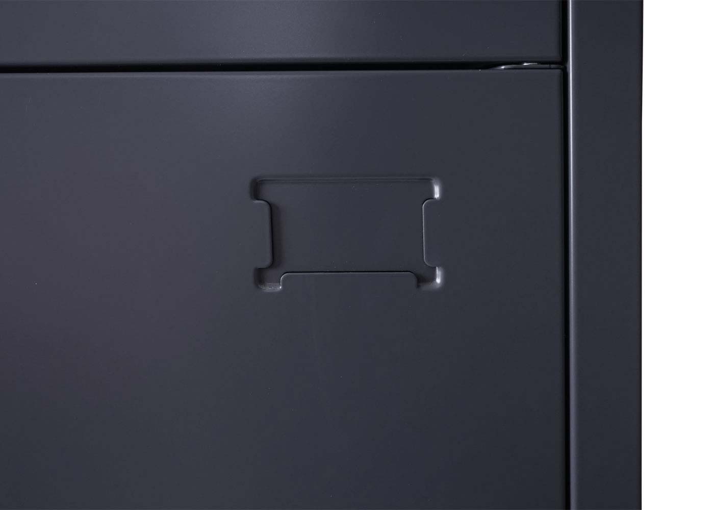 Cosmo Casa - Lockerkast - Metaal - Antraciet - 180×38×45 cm