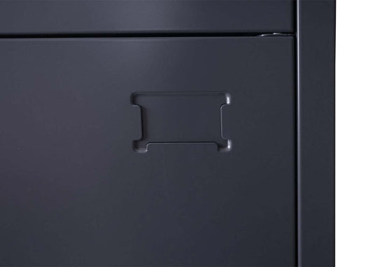 Cosmo Casa - Lockerkast - Metaal - Antraciet - 180×38×45 cm