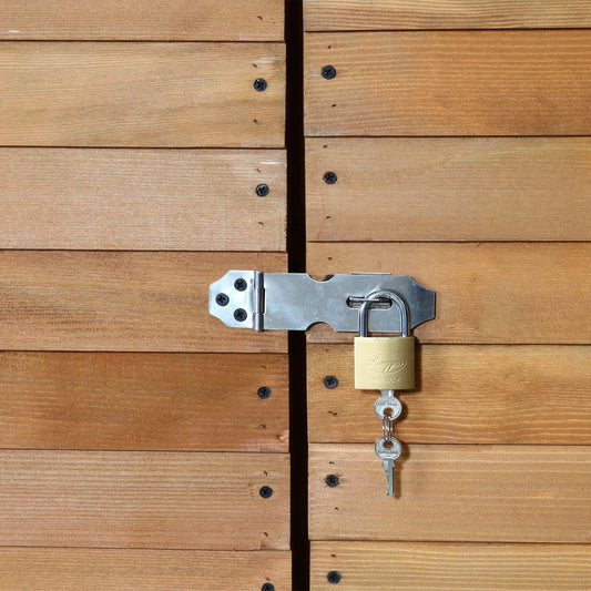 Cosmo Casa - Apparatuurloods & Apparatuurkast - Gebeitst Hout - Natuurlijke Kleur - 180×250×93 cm