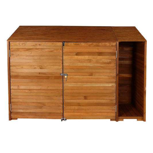 Cosmo Casa - Apparatuurloods & Apparatuurkast - Gebeitst Hout - Natuurlijke Kleur - 180×250×93 cm