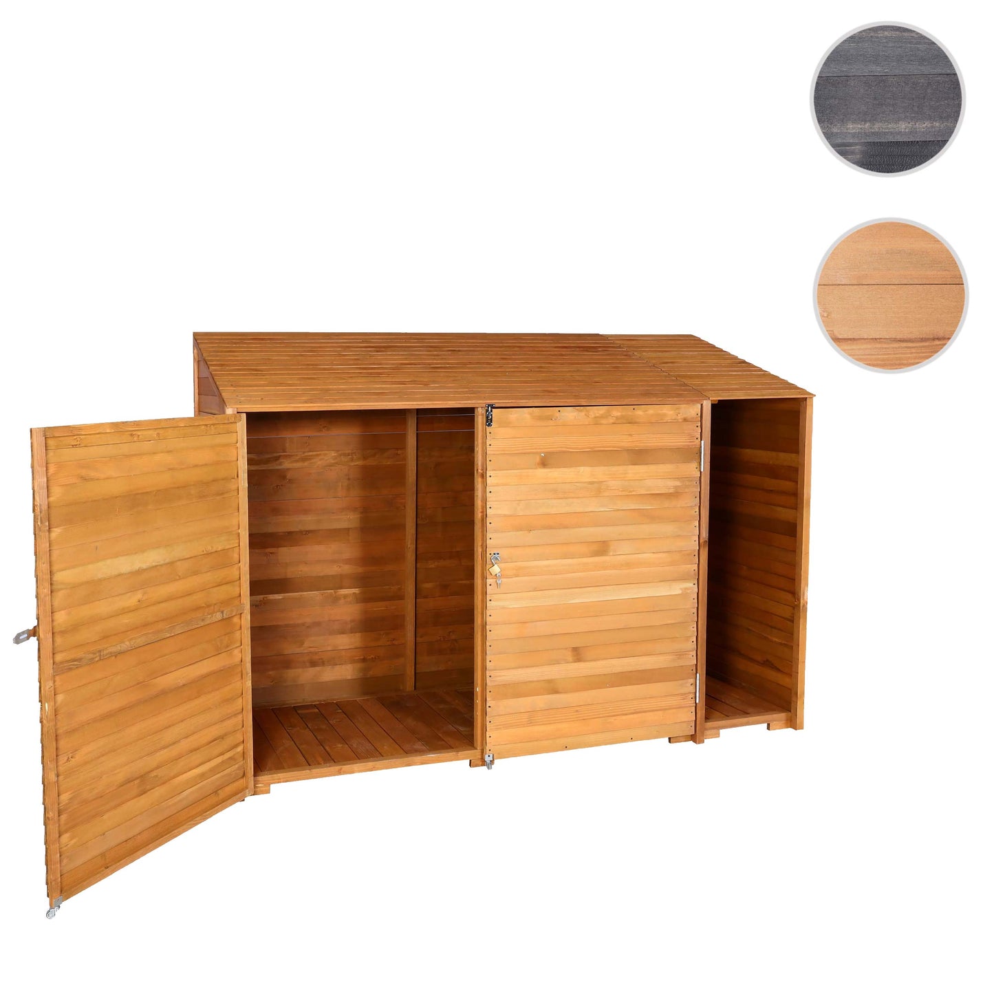 Cosmo Casa - Apparatuurloods & Apparatuurkast - Gebeitst Hout - Natuurlijke Kleur - 180×250×93 cm