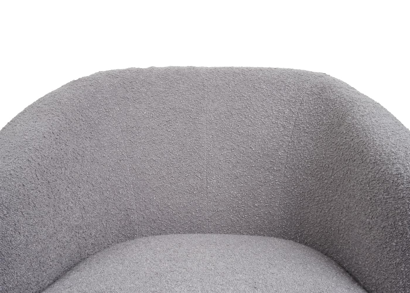 Cosmo Casa - Loungestoel - Draaibaar - Bouclé & Metaal - Lichtgrijs