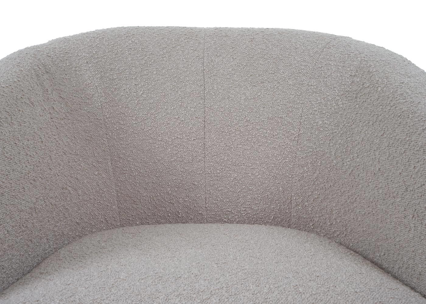 Cosmo Casa - Loungestoel - Draaibaar - Bouclé & Metaal - Crème-Beige