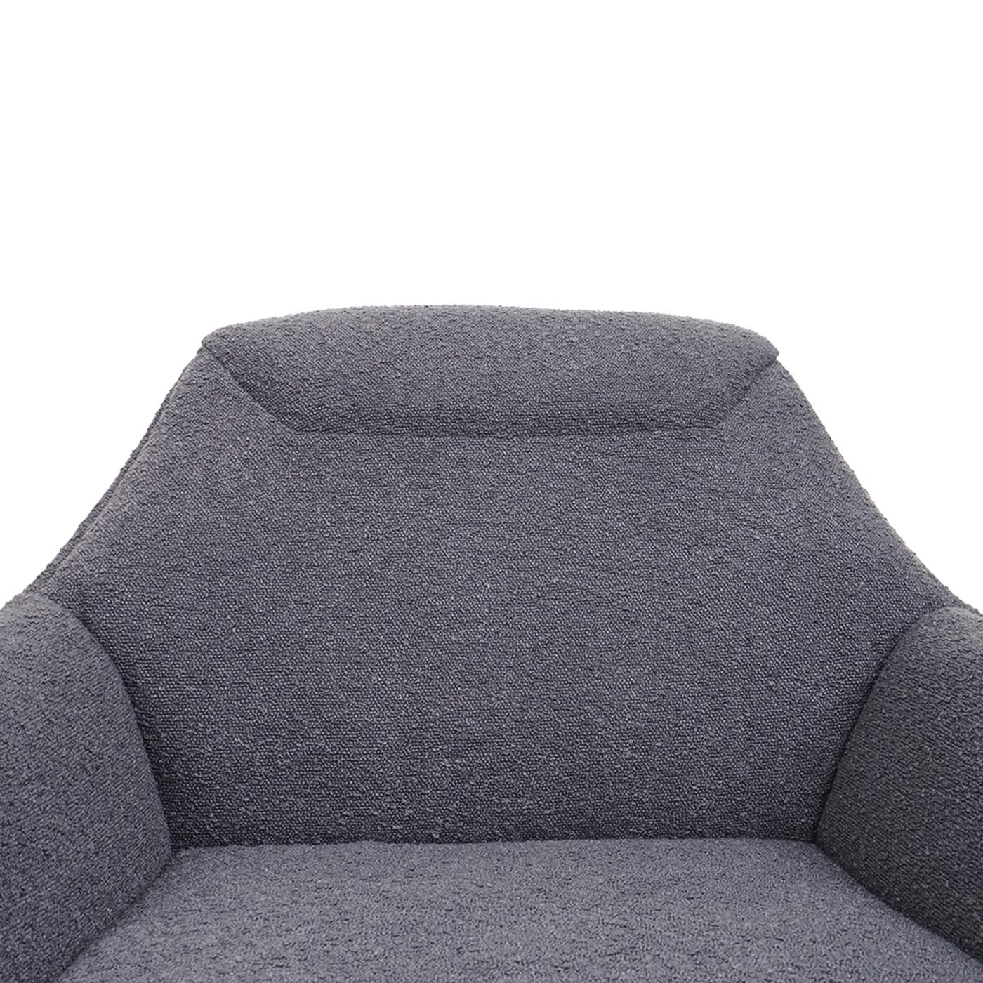 Cosmo Casa - Loungestoel - Bouclé - Textiel & Metaal - Donkergrijs