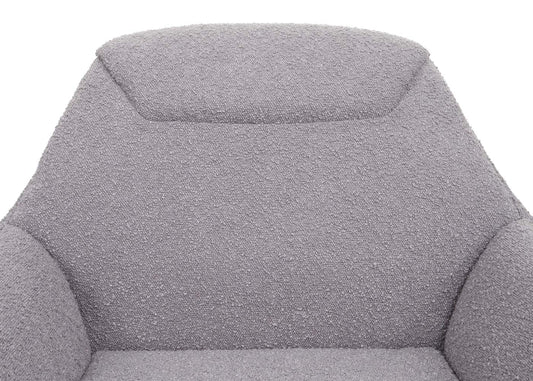 Cosmo Casa - Loungestoel - Bouclé - Textiel & Metaal - Donkergrijs