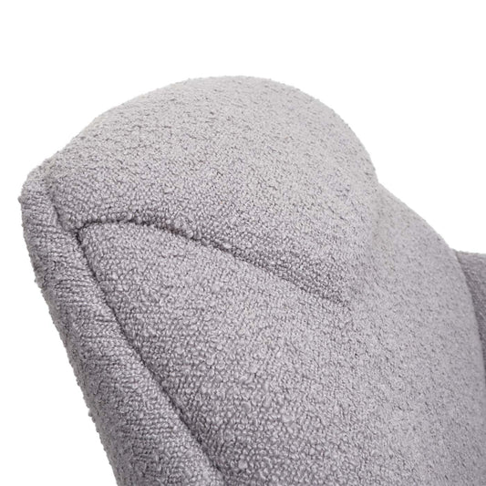 Cosmo Casa - Loungestoel - Bouclé - Textiel & Metaal - Donkergrijs