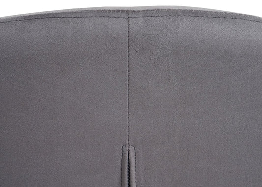 Cosmo Casa - Set van 2 Eetkamerstoelen - Retro - Fluweel - Lichtgrijs