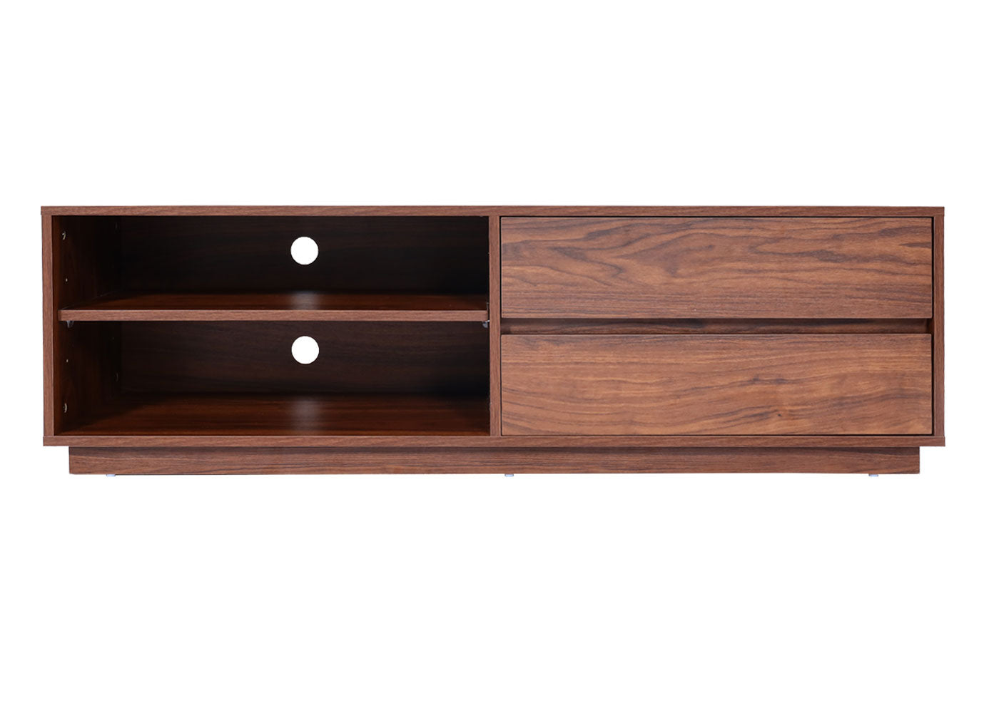 Cosmo Casa - Tv-rek - Lade - MDF - Walnootlook - 42×140×40 cm