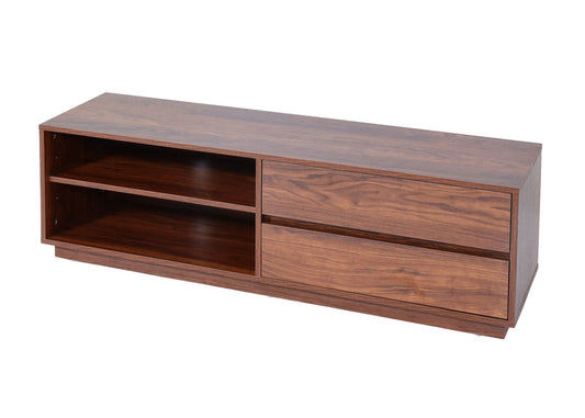 Cosmo Casa - Tv-rek - Lade - MDF - Walnootlook - 42×140×40 cm