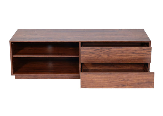 Cosmo Casa - Tv-rek - Lade - MDF - Walnootlook - 42×140×40 cm