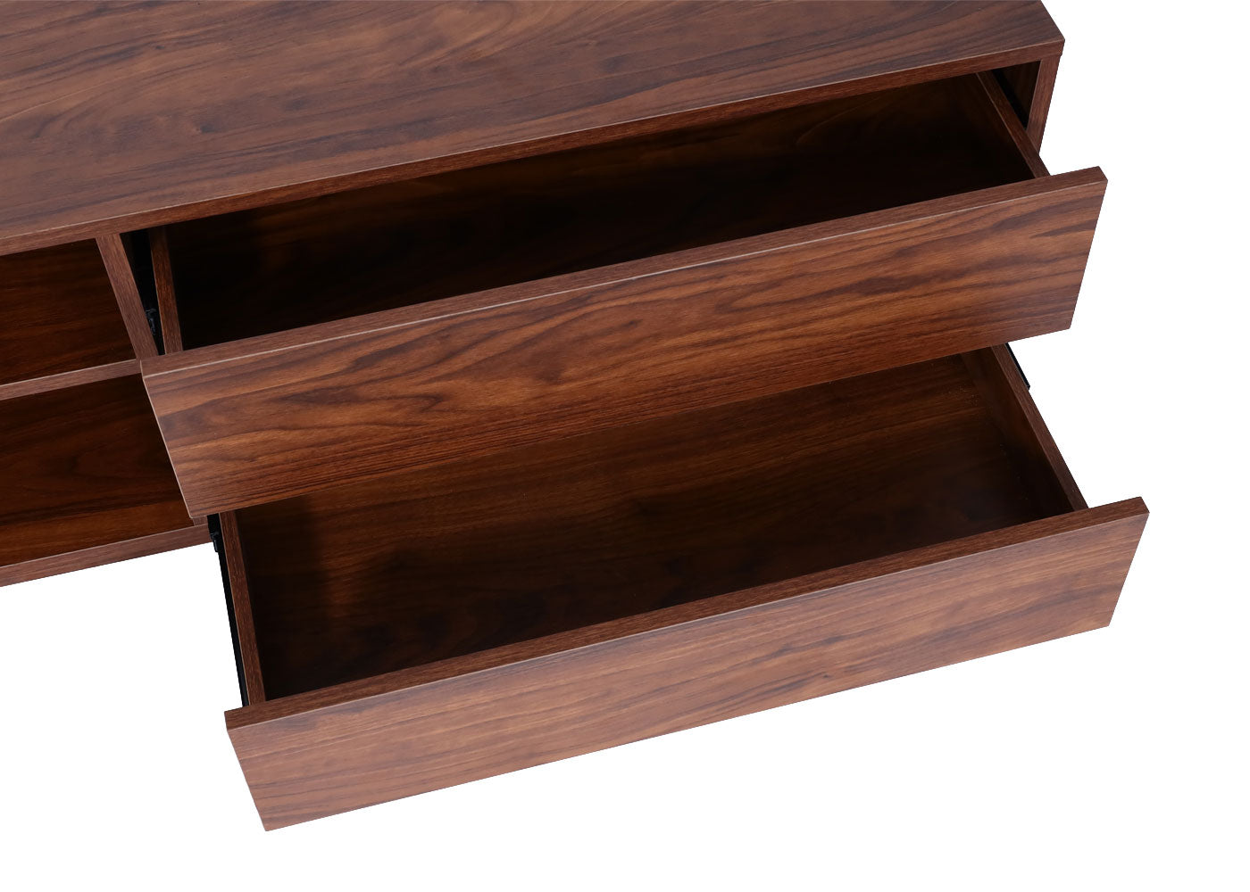 Cosmo Casa - Tv-rek - Lade - MDF - Walnootlook - 42×140×40 cm