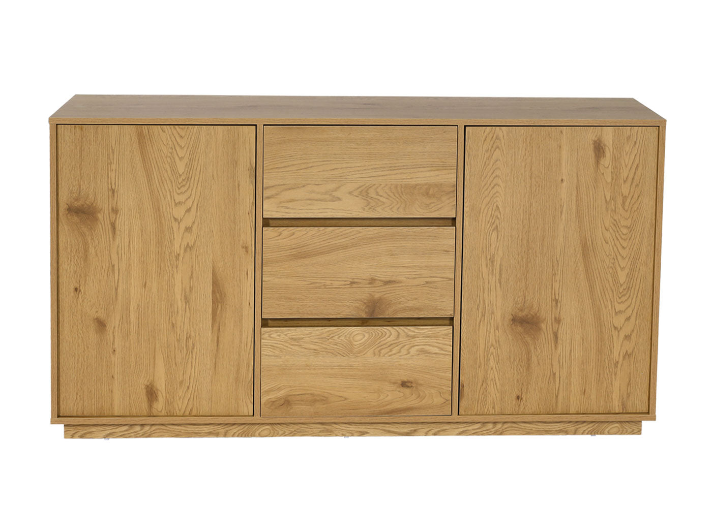 Cosmo Casa - Dressoir - Soft-close lade - MDF - Eikenlook - 86×160×40 cm