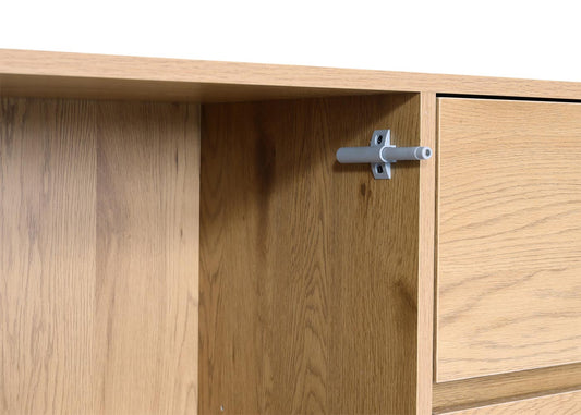 Cosmo Casa - Dressoir - Soft-close lade - MDF - Eikenlook - 86×160×40 cm
