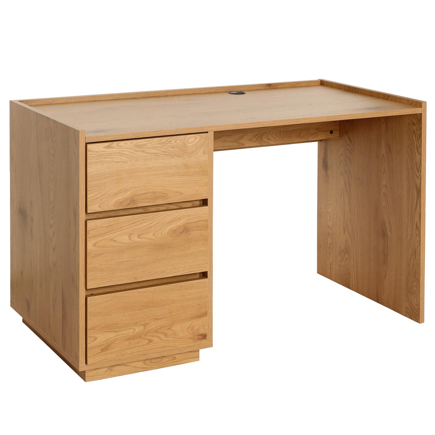 Cosmo Casa - Bureau - Met lade - MDF & Metaal - Eikenlook - 78×121×60 cm