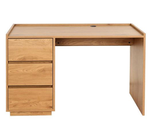 Cosmo Casa - Bureau - Met lade - MDF & Metaal - Eikenlook - 78×121×60 cm