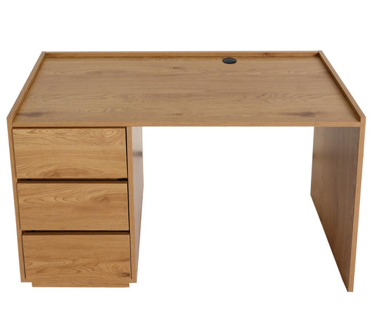 Cosmo Casa - Bureau - Met lade - MDF & Metaal - Eikenlook - 78×121×60 cm