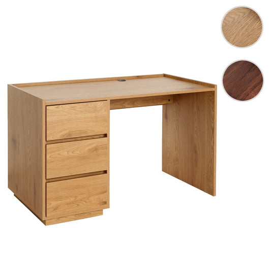 Cosmo Casa - Bureau - Met lade - MDF & Metaal - Eikenlook - 78×121×60 cm