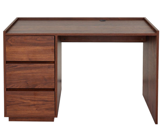 Cosmo Casa - Bureau - Met lade - MDF & Metaal - Walnootlook - 78×121×60 cm