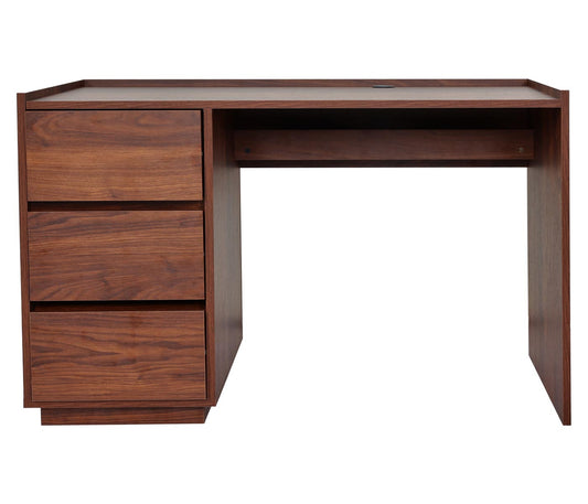 Cosmo Casa - Bureau - Met lade - MDF & Metaal - Walnootlook - 78×121×60 cm
