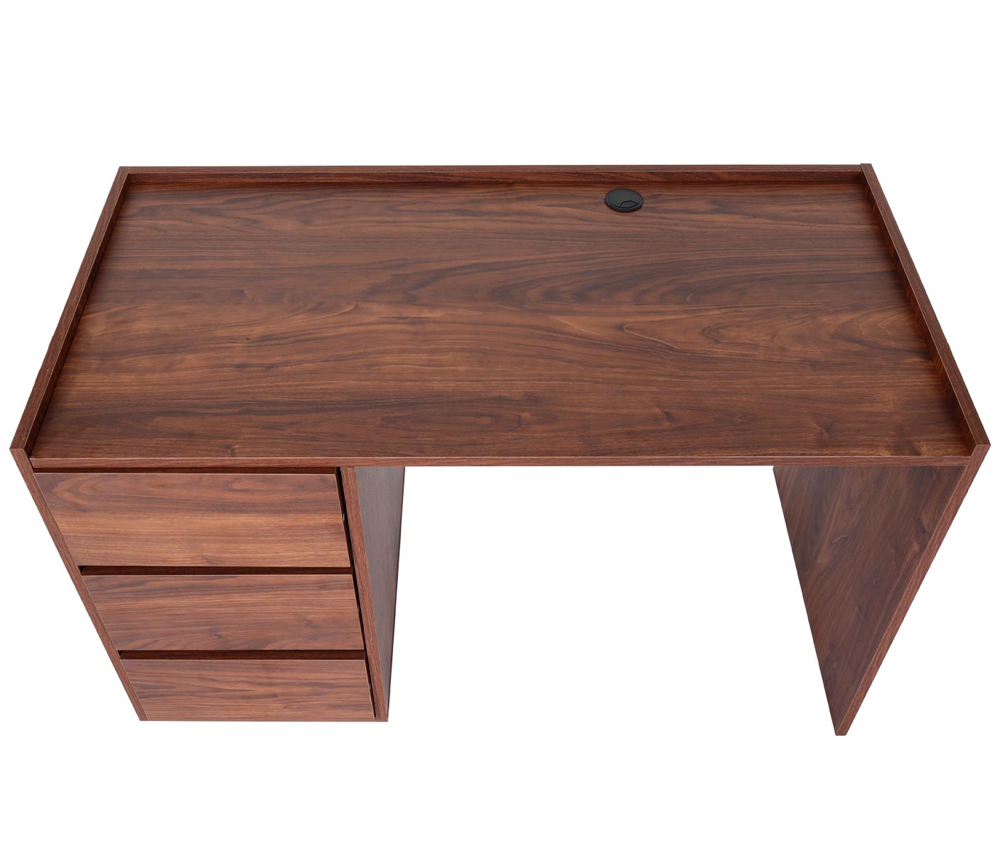 Cosmo Casa - Bureau - Met lade - MDF & Metaal - Walnootlook - 78×121×60 cm