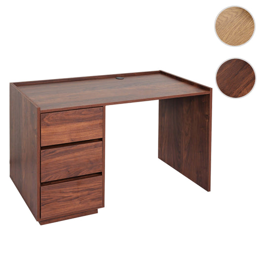 Cosmo Casa - Bureau - Met lade - MDF & Metaal - Walnootlook - 78×121×60 cm