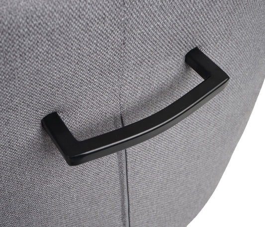 Cosmo Casa - Eetkamerstoel - Swivel - Textiel & Staal - Lichtgrijs