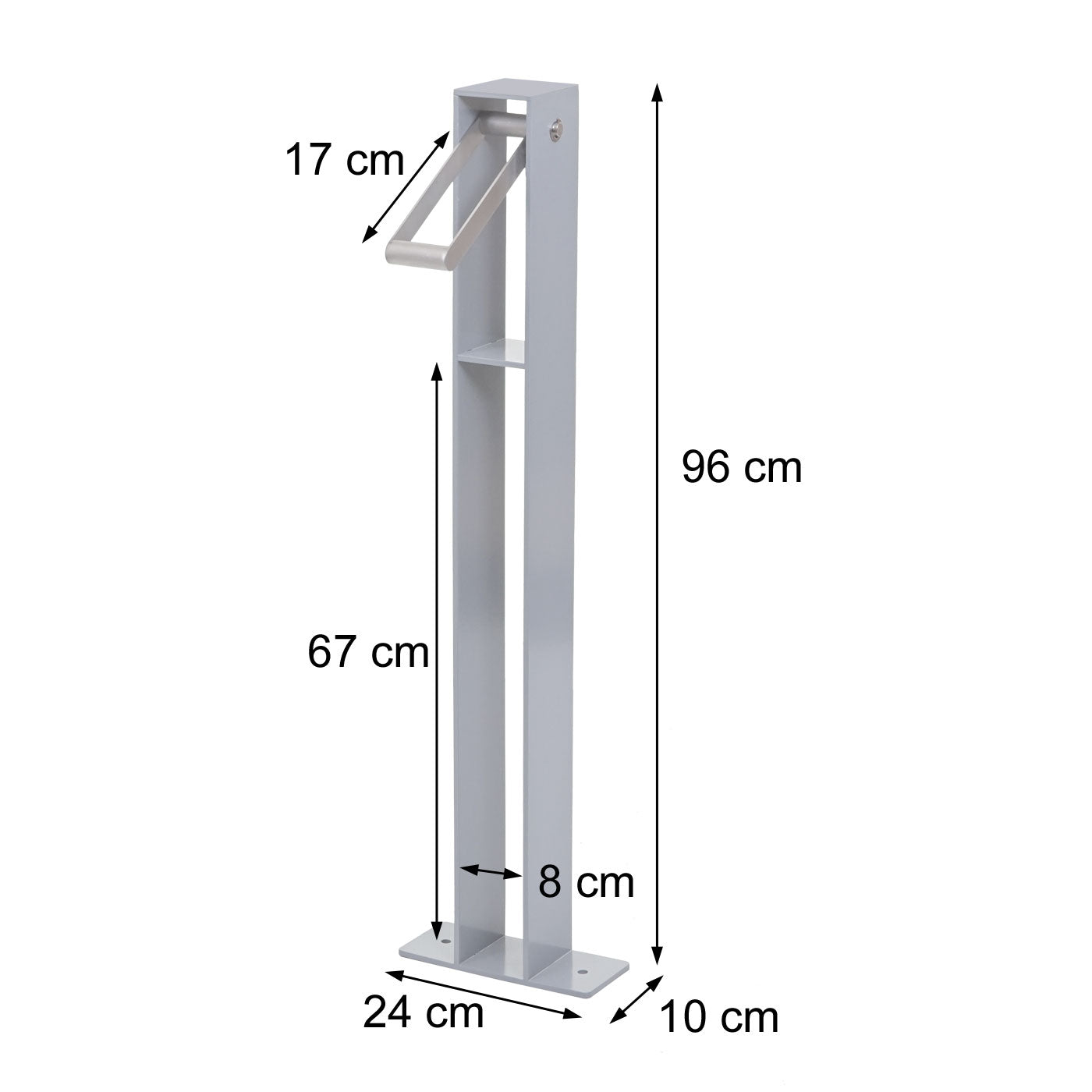 Cosmo Casa - Fietsbeugel - Gepoedercoat - Staal - Antraciet - 96×24×10 cm