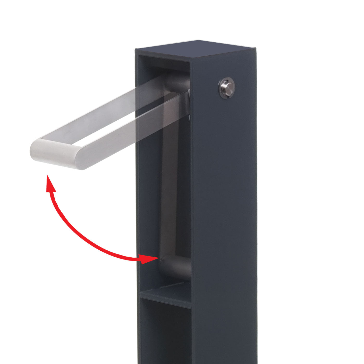 Cosmo Casa - Fietsbeugel - Gepoedercoat - Staal - Antraciet - 96×24×10 cm