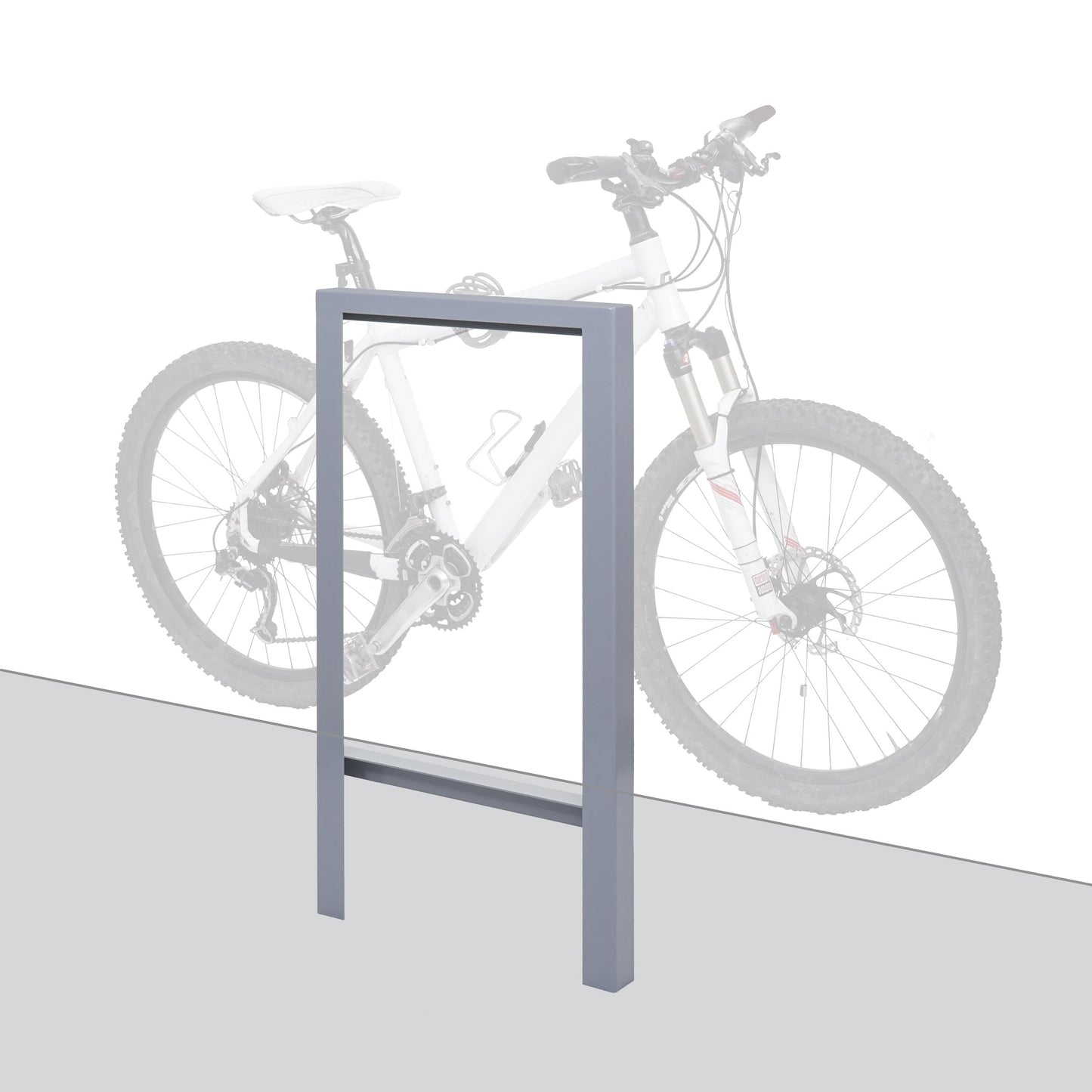 Cosmo Casa - Fietsframe - Gepoedercoat - Staal - Grijs - 115×60×6 cm