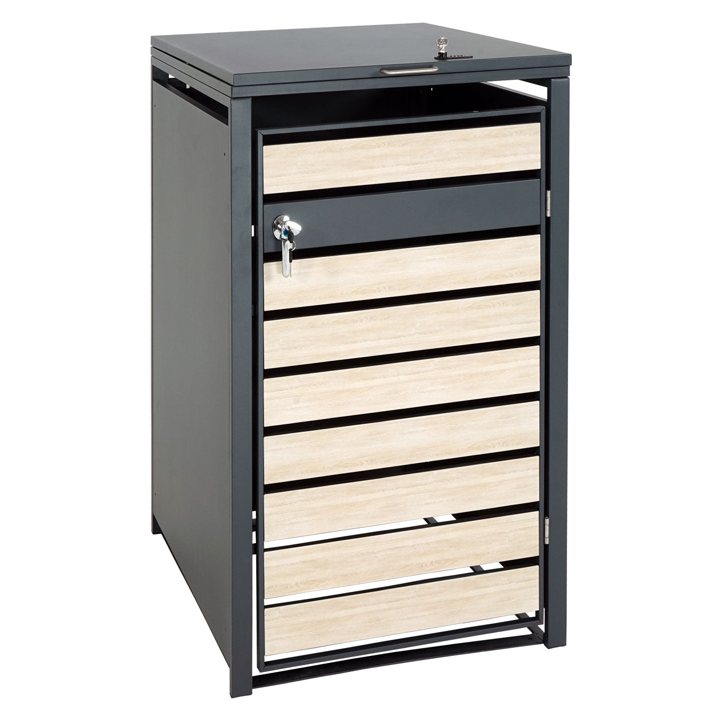 Cosmo Casa - Vuilnisbakbekleding - 1-delig - Metaal & Beukenhoutlook - Lichtbruin