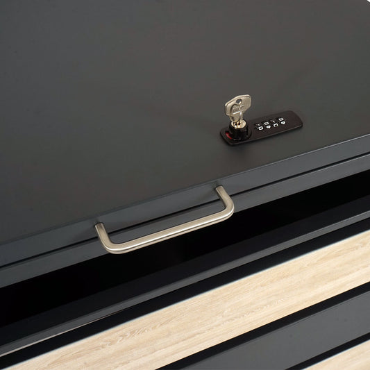 Cosmo Casa - Vuilnisbakbekleding - 1-delig - Metaal & Beukenhoutlook - Lichtbruin