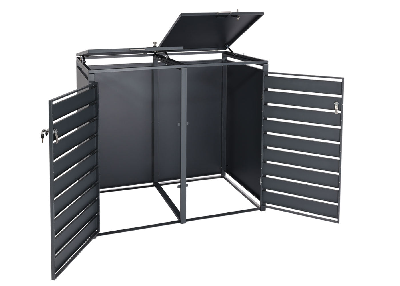 Cosmo Casa - Vuilnisbakbekleding - 2-delig - Metaal & Beukenhoutlook - Lichtbruin