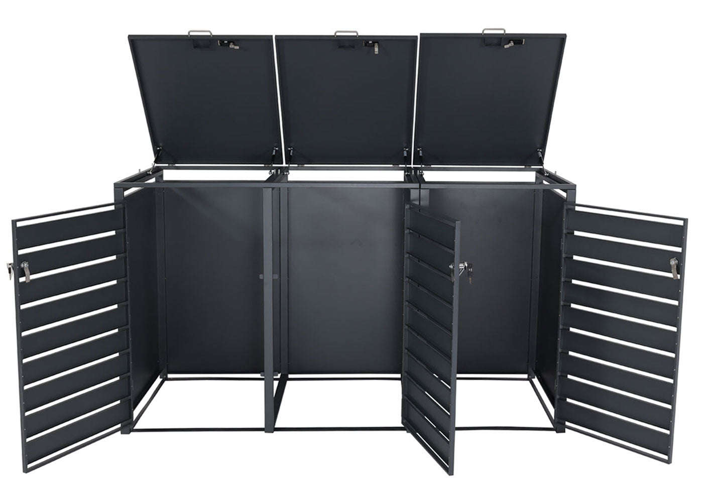 Cosmo Casa - Vuilnisbakbekleding - 3-delig - Metaal & Kersenhoutlook - Donkerbruin