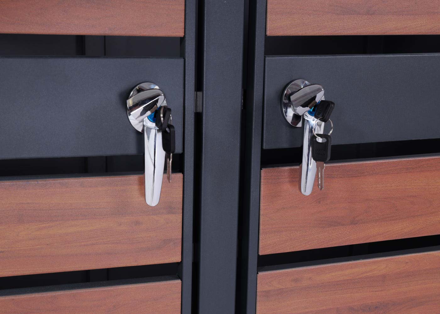 Cosmo Casa - Vuilnisbakbekleding - 3-delig - Metaal & Kersenhoutlook - Donkerbruin