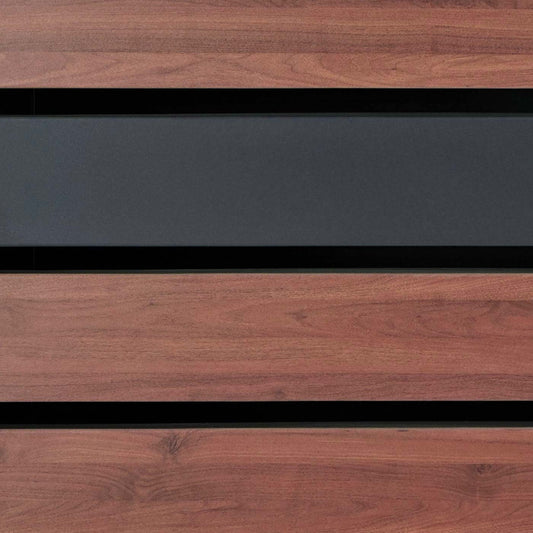 Cosmo Casa - Vuilnisbakbekleding - 2-delig - Metaal & Kersenhoutlook - Donkerbruin