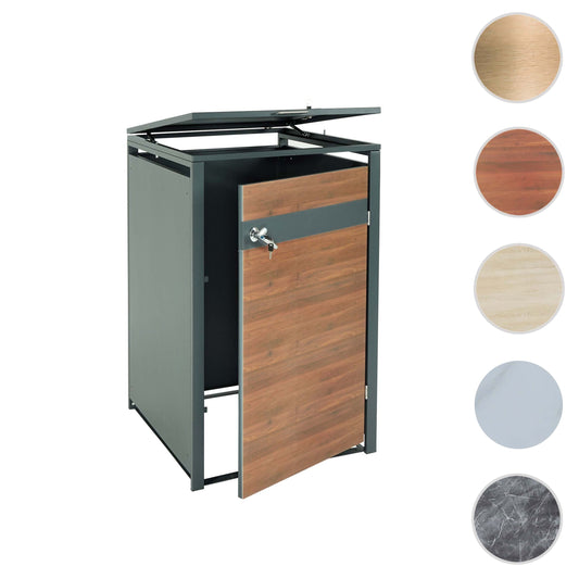 Cosmo Casa - Vuilnisbakbekleding - Uitbreidbaar - Metaal - Antraciet & Kersenhoutlook