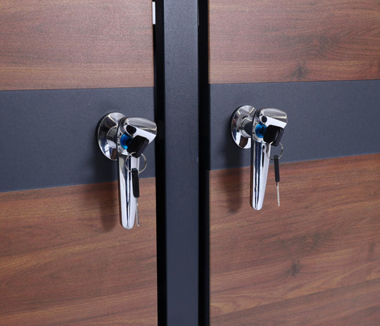 Cosmo Casa - Set van 2 Vuilnisbakbekleding - Uitbreidbaar - Metaal - Kersenhoutlook - Donkerbruin