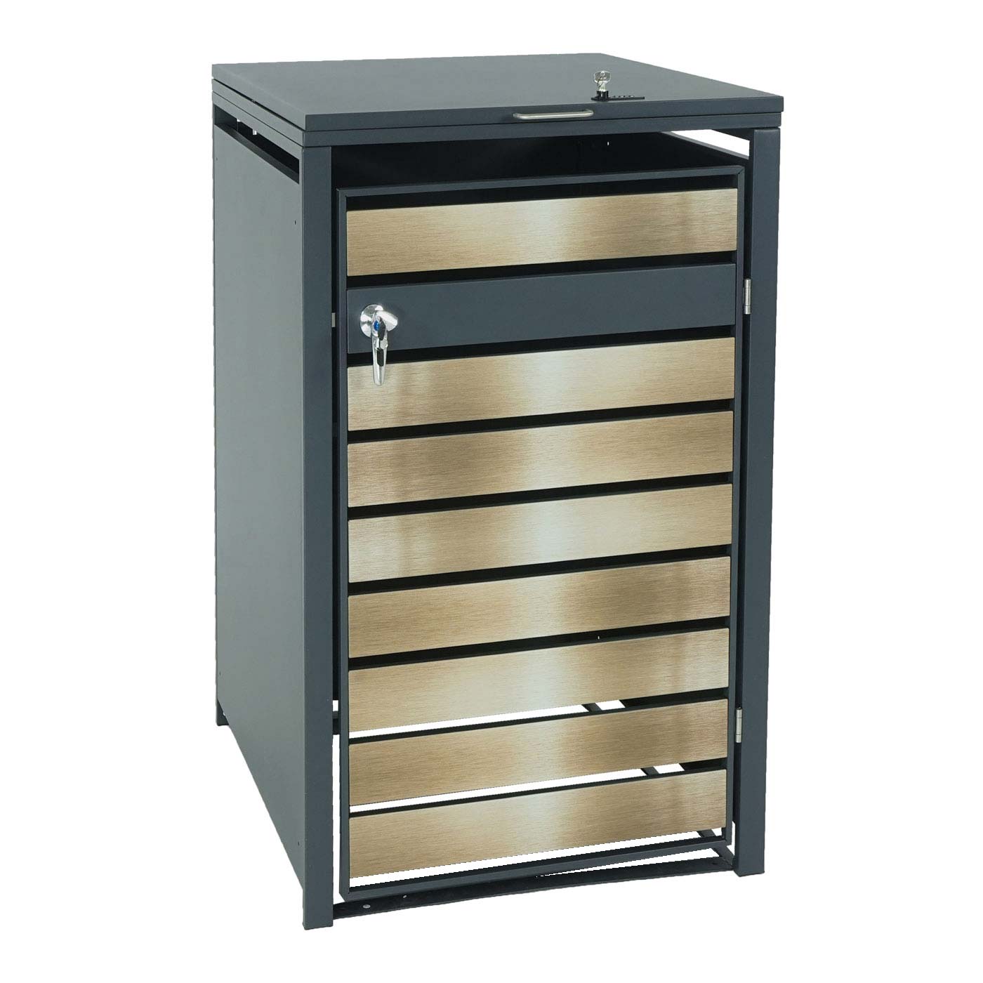 Cosmo Casa - Vuilnisbakbekleding - 1-delig - Metaal & Goudlook - Antraciet