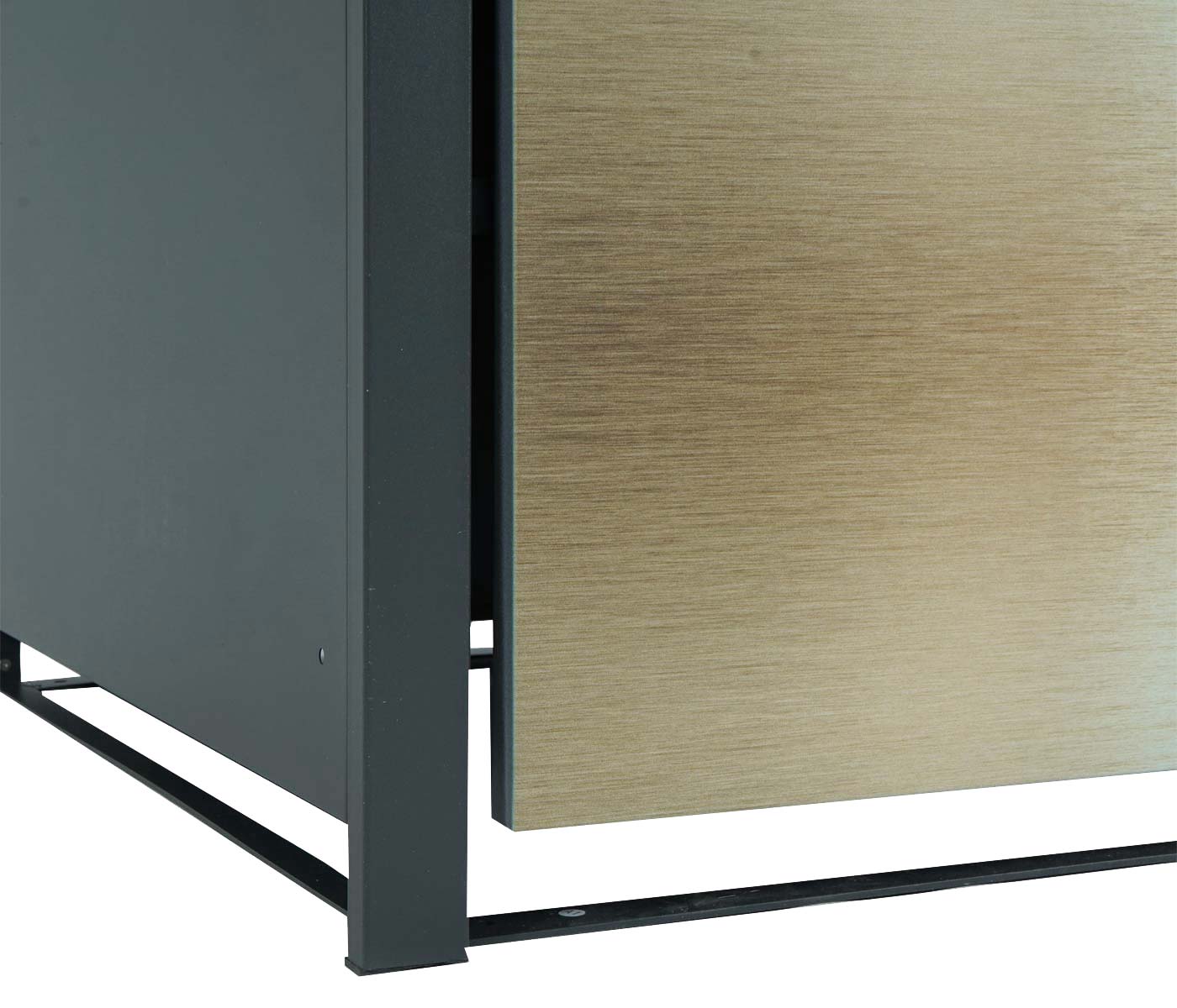 Cosmo Casa - Vuilnisbakbekleding - Uitbreidbaar - Metaal - Antraciet & Goud