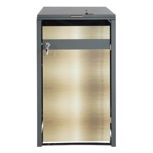 Cosmo Casa - Vuilnisbakbekleding - Uitbreidbaar - Metaal - Antraciet & Goud