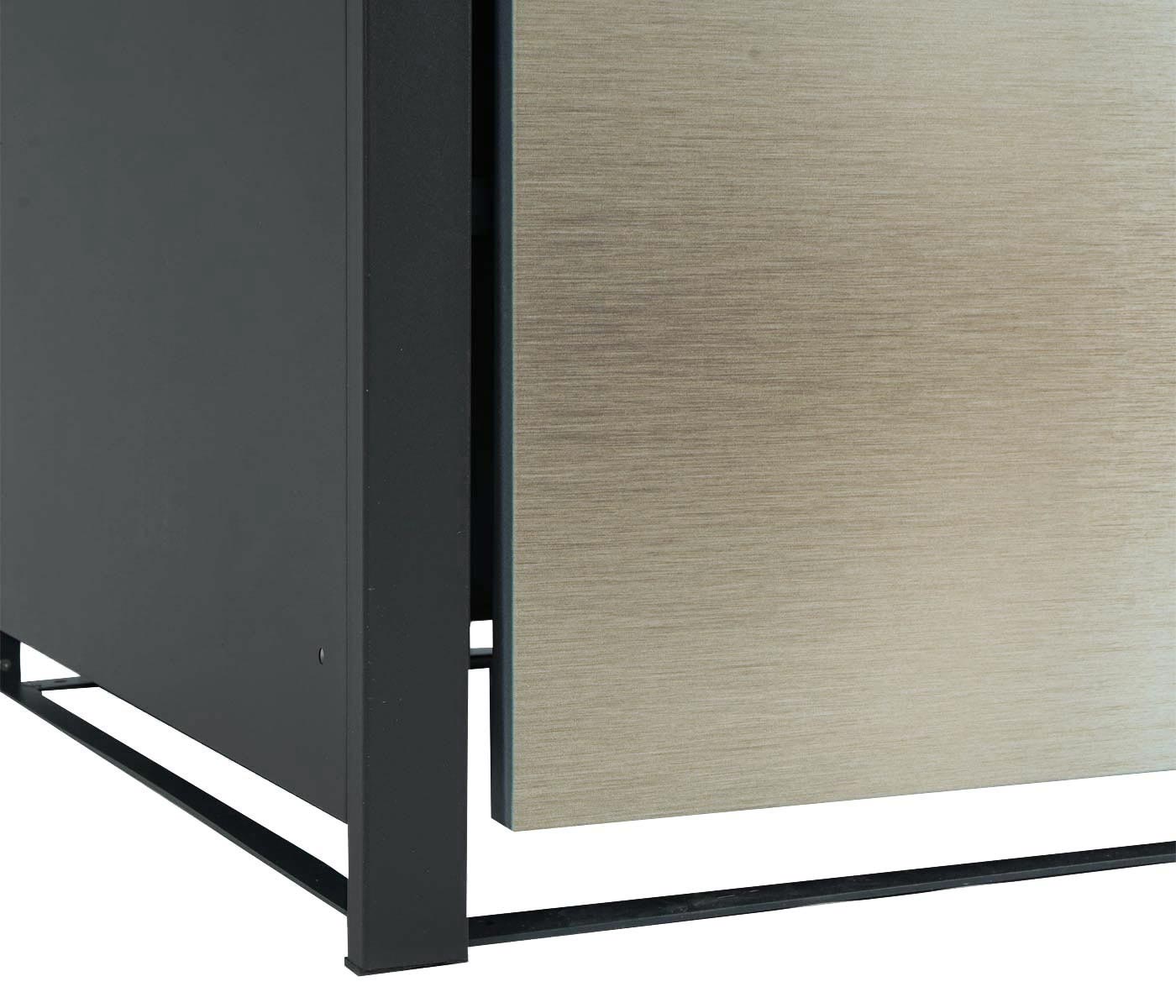 Cosmo Casa - Set van 2 Vuilnisbakbekleding - Uitbreidbaar - Metaal - Antraciet-Goud