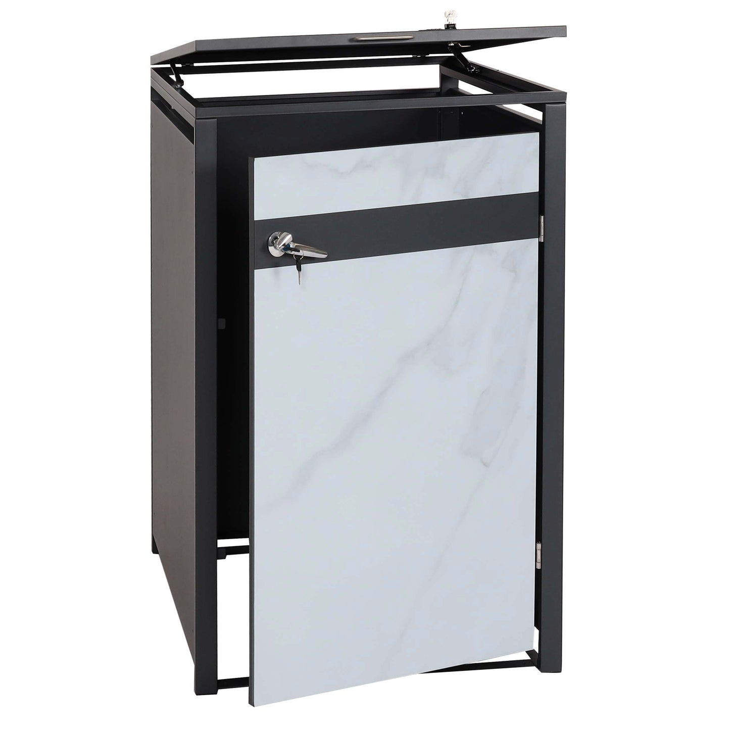 Cosmo Casa - Vuilnisbakbekleding - Uitbreidbaar - Metaal - Antraciet - 32 kg