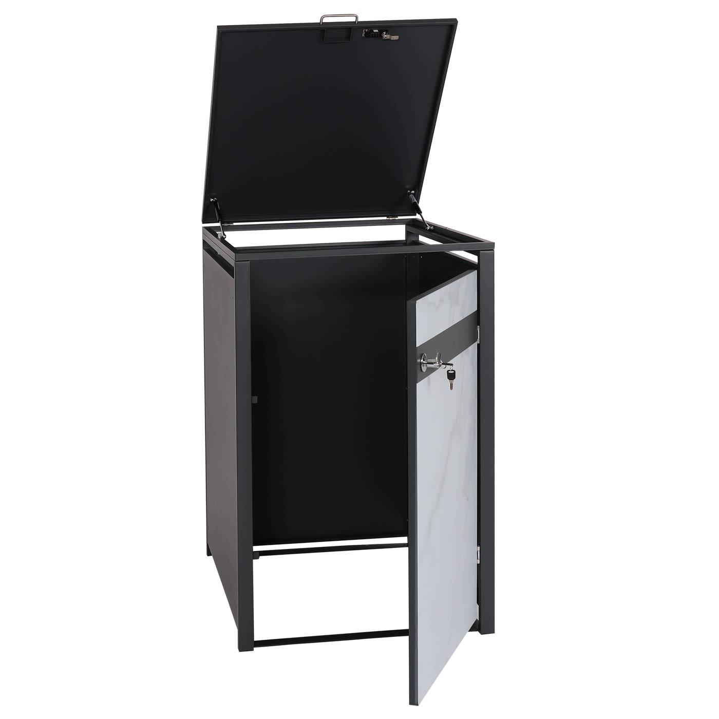 Cosmo Casa - Vuilnisbakbekleding - Uitbreidbaar - Metaal - Antraciet - 32 kg